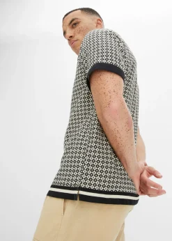 Hombre bonprix bonprix Camisa de manga corta con lino