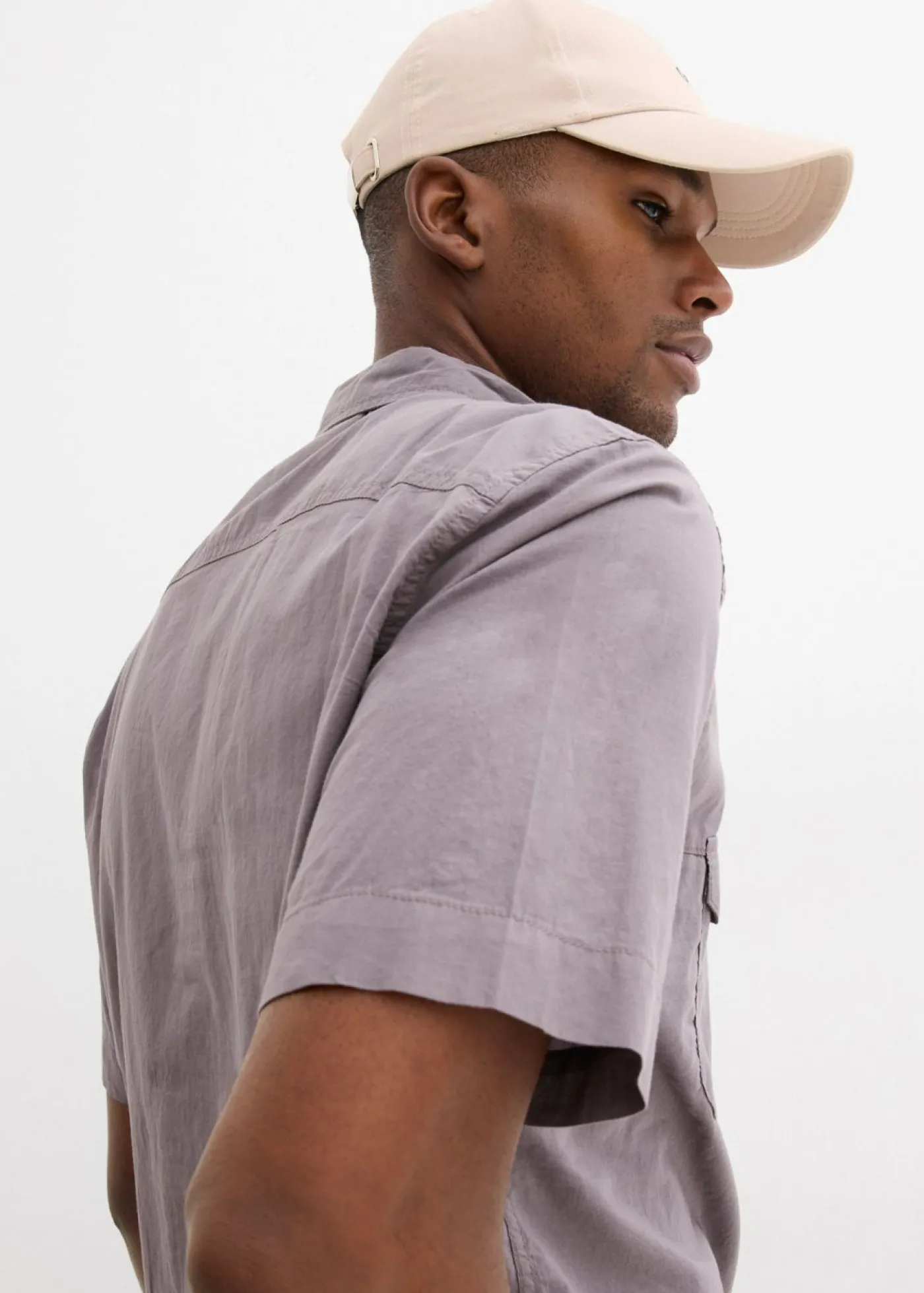 bonprix bonprix Básicos En Rebajas|Camisas>Camisa de manga corta de algodón puro carbón