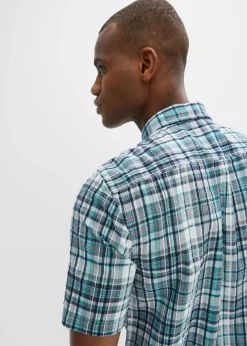 Hombre bonprix bonprix Camisa de manga corta de algodón puro milrayas