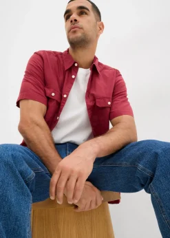 Hombre bonprix bonprix Camisa de manga corta de algodón puro