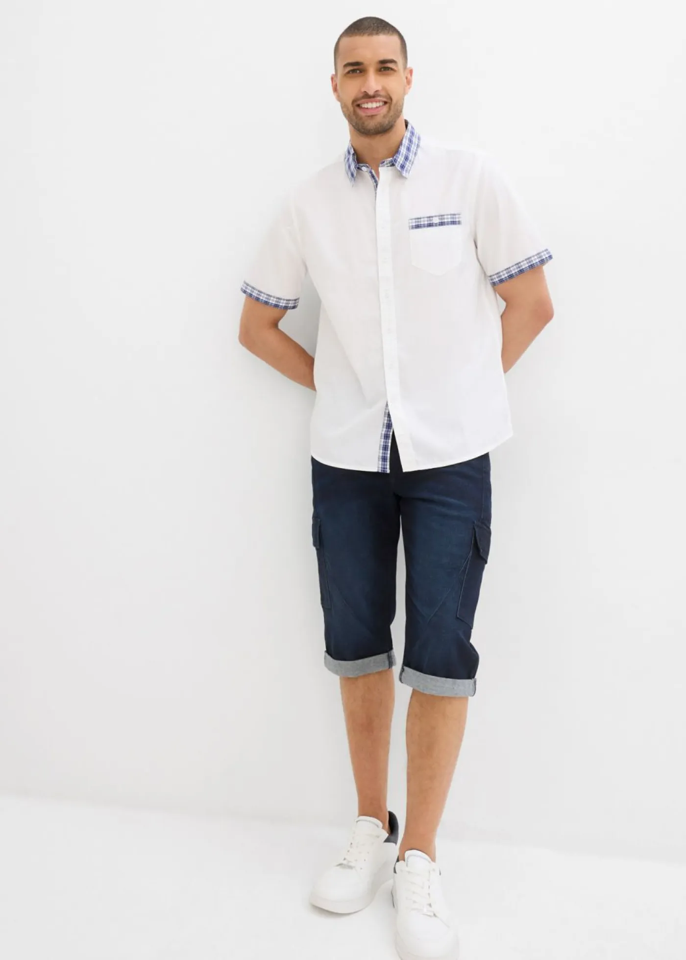 Hombre bonprix bonprix Camisa de manga corta de algodón puro