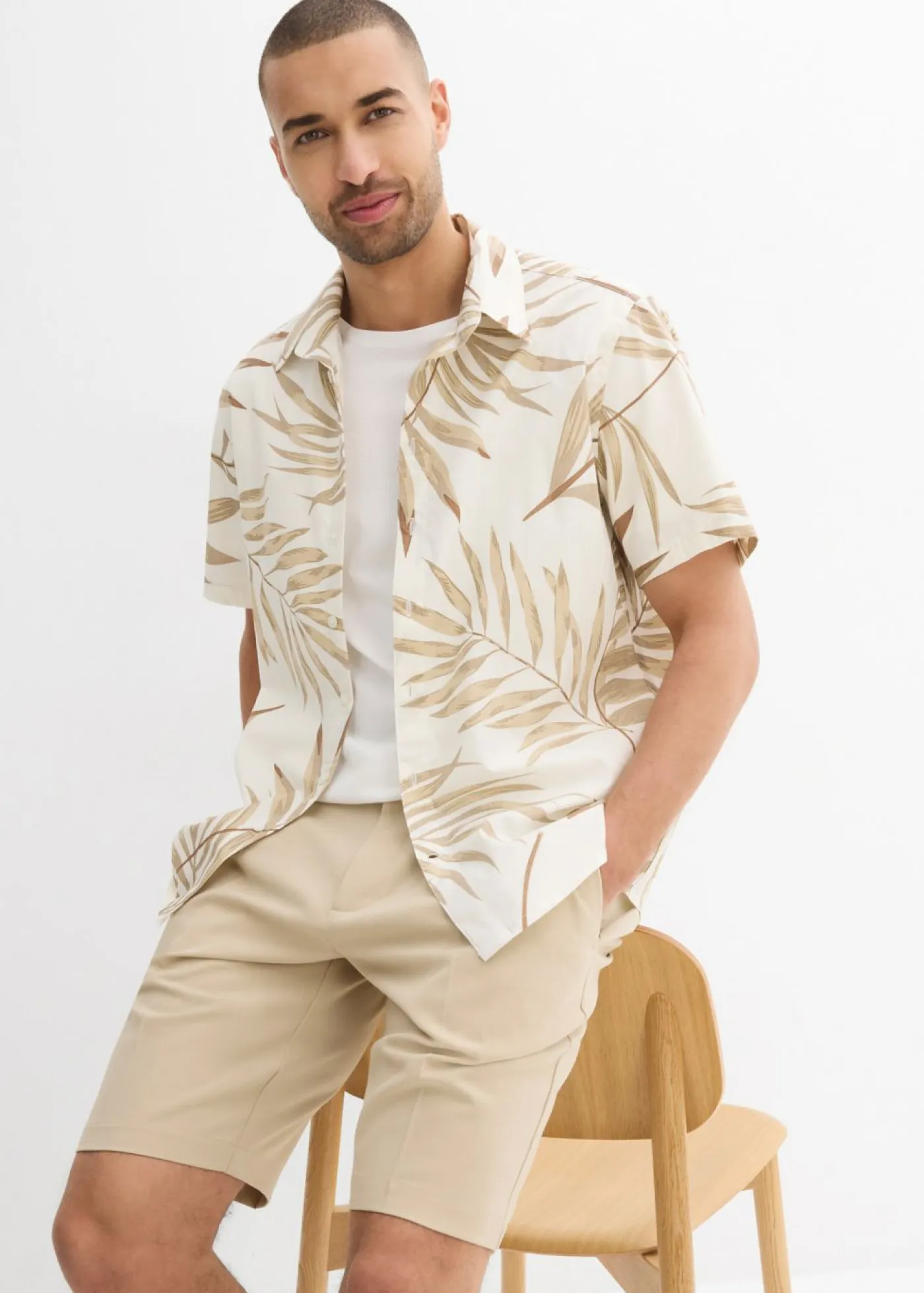 Hombre bonprix bonprix Camisa de manga corta de algodón orgánico puro