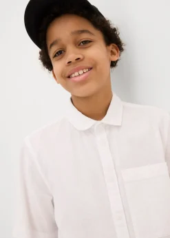 Niños bonprix bonprix Camisa de manga corta de mezcla de lino vaporosa