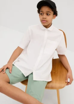 Niños bonprix bonprix Camisa de manga corta de mezcla de lino vaporosa