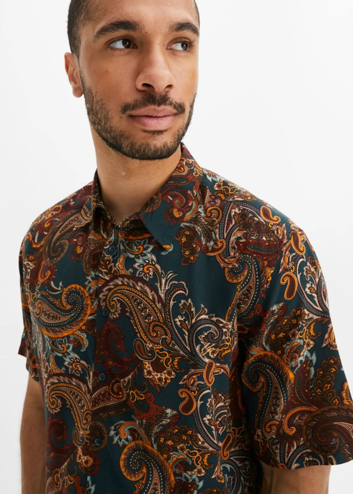 Hombre bonprix bonprix Camisa de manga corta de viscosa