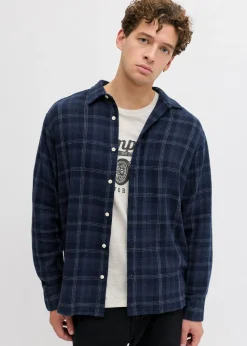 bonprix JJ REBEL Camisas|Novedades>Camisa de manga larga de JJ REBEL azul tinta a cuadros