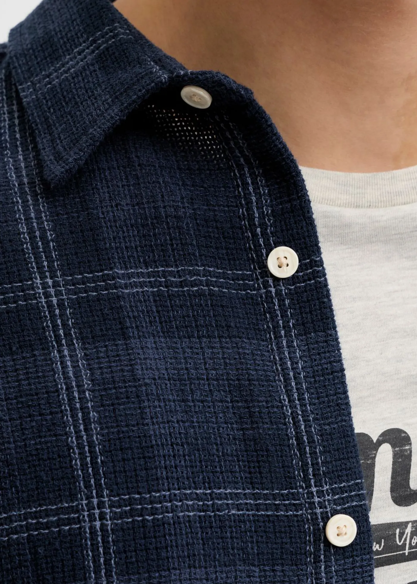 bonprix JJ REBEL Camisas|Novedades>Camisa de manga larga de JJ REBEL azul tinta a cuadros