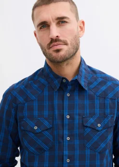 Hombre bonprix bonprix Camisa de manga larga de algodón puro