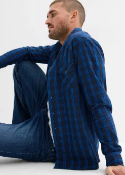 Hombre bonprix bonprix Camisa de manga larga de algodón puro