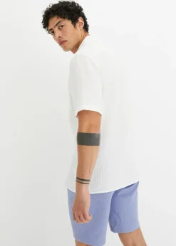 Hombre bonprix bonprix Camisa de muselina con manga corta