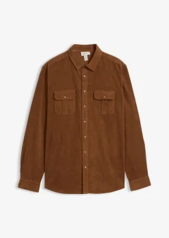 Hombre bonprix bonprix Camisa de pana elástica con algodón