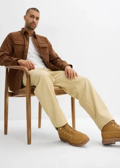 Hombre bonprix bonprix Camisa de pana elástica con algodón