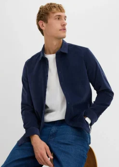 Hombre bonprix bonprix Camisa de pana elástica y suave de algodón orgánico