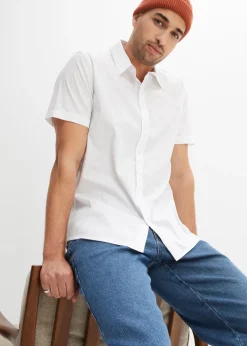 Hombre bonprix bonprix Camisa elástica de manga corta y corte slim