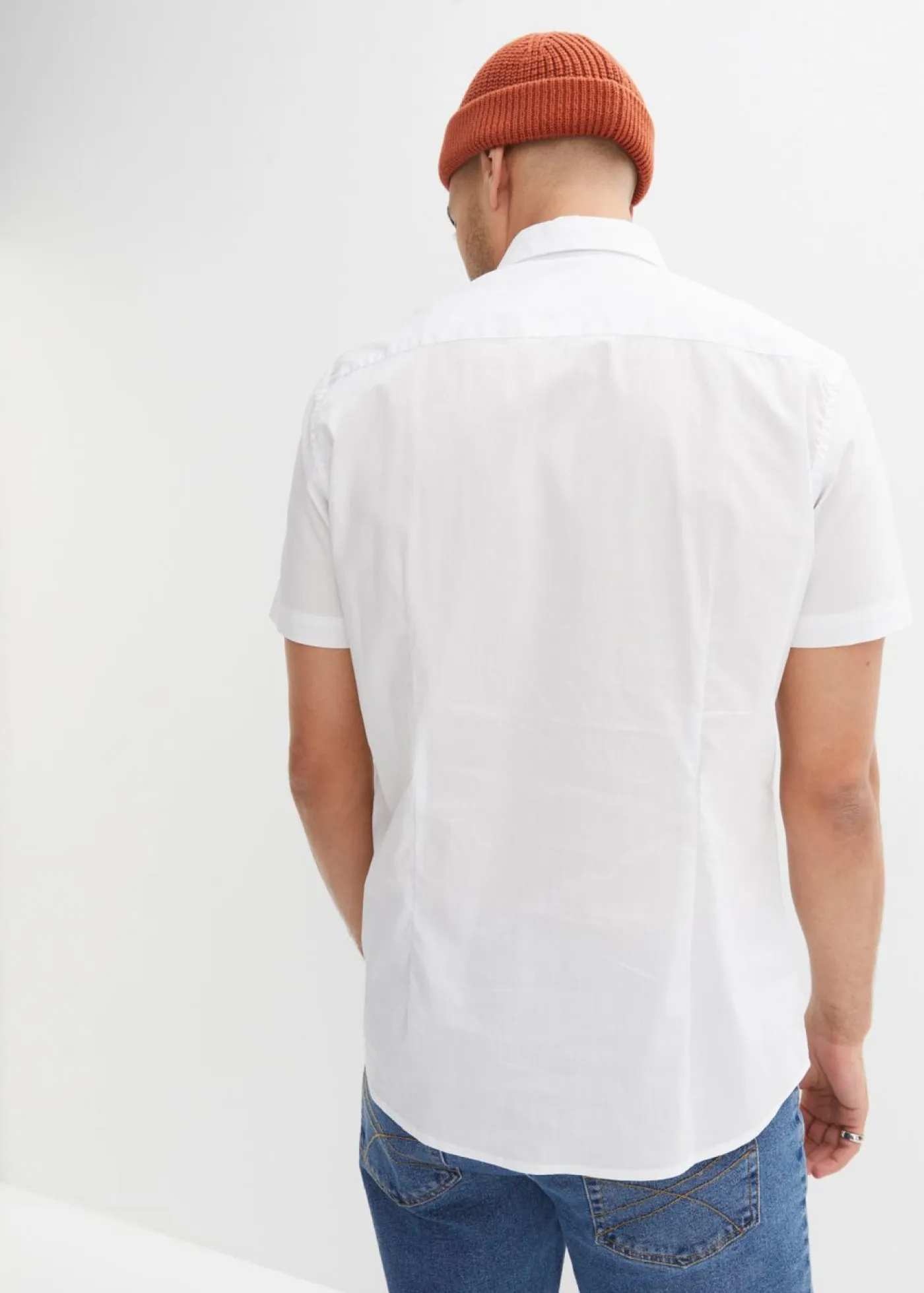 Hombre bonprix bonprix Camisa elástica de manga corta y corte slim