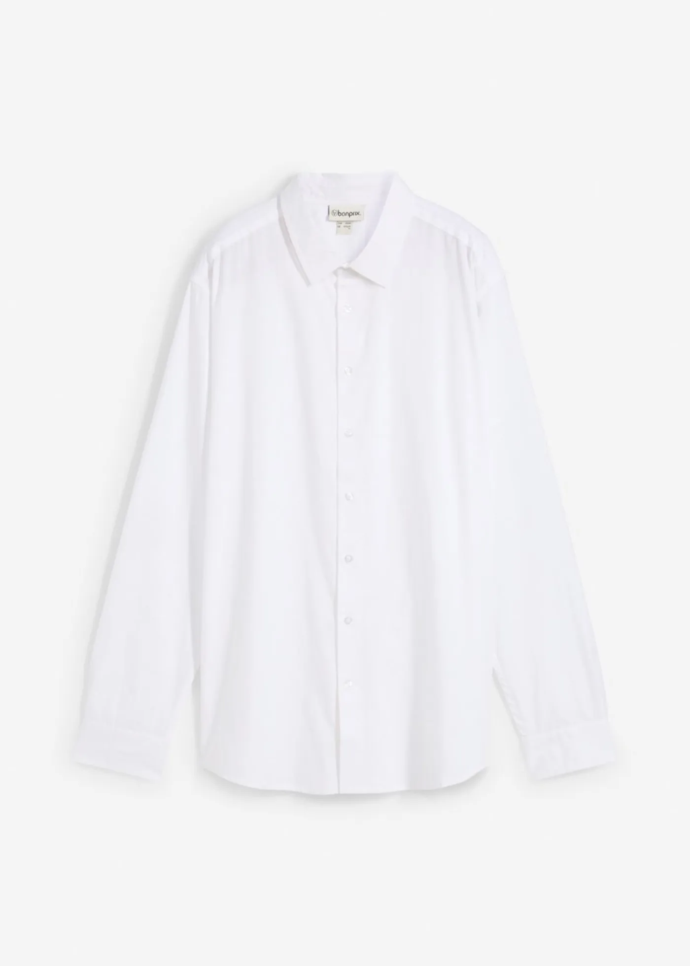 bonprix bonprix Camisas>Camisa formal de algodón puro con corte regular que no requiere planchado Blanco
