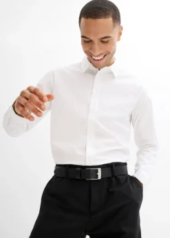 bonprix bonprix Camisas>Camisa formal de algodón puro con corte regular que no requiere planchado Blanco