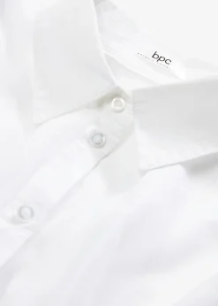 bonprix bonprix Camisas Y Blusas|Novedades>Camisa oversize de algodón con mangas 3/4 Blanco