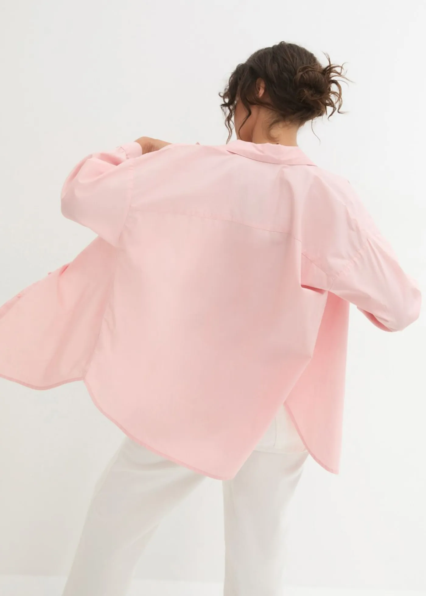 Mujer bonprix bonprix Camisa oversize de algodón con mangas 3/4