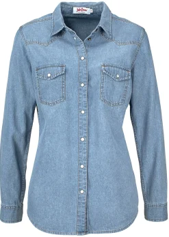 bonprix bonprix Camisas Y Blusas>Camisa vaquera Azul claro