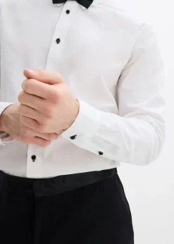 Hombre bonprix bonprix Camisa y pajarita (2 piezas)