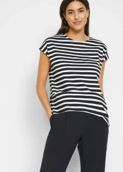 bonprix bonprix Básicos|Camisetas>Camiseta Negro-blanco con rayas