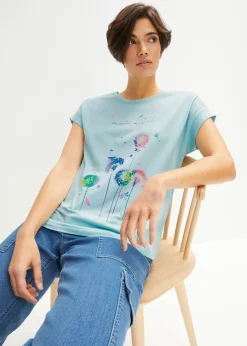 bonprix bonprix Camisetas>Camiseta Verde polar estampado