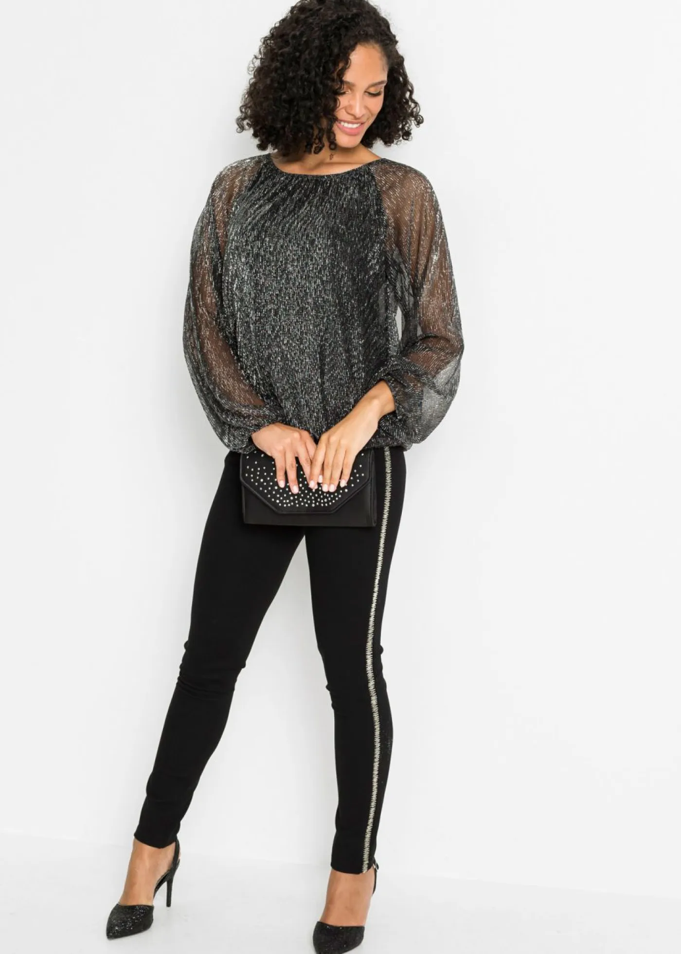 bonprix bonprix Camisetas>Camiseta Negro-plata