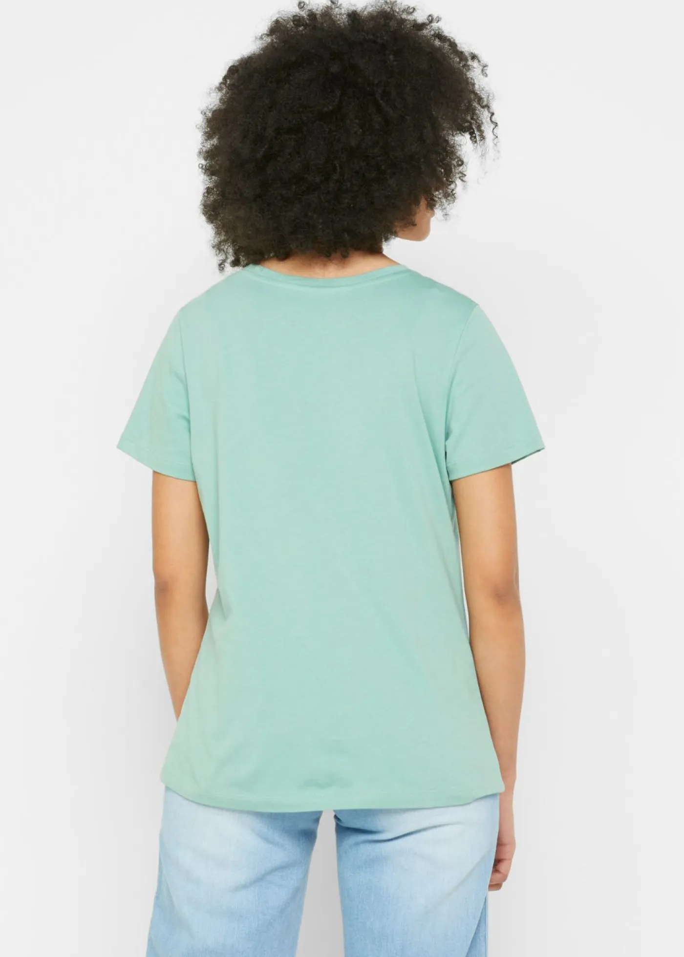 bonprix bonprix Camisetas>Camiseta Salvia-azul petróleo estampado