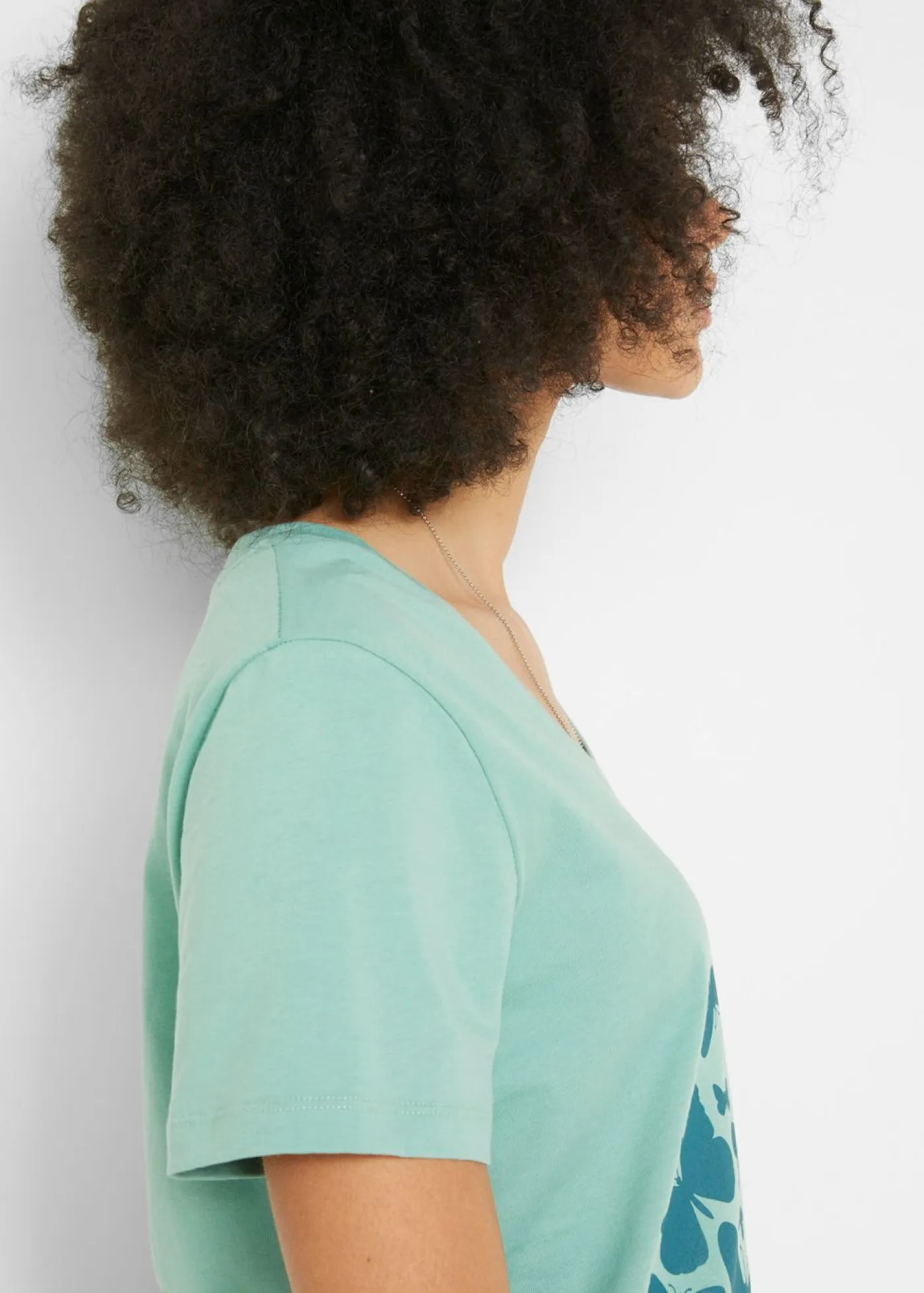 bonprix bonprix Camisetas>Camiseta Salvia-azul petróleo estampado