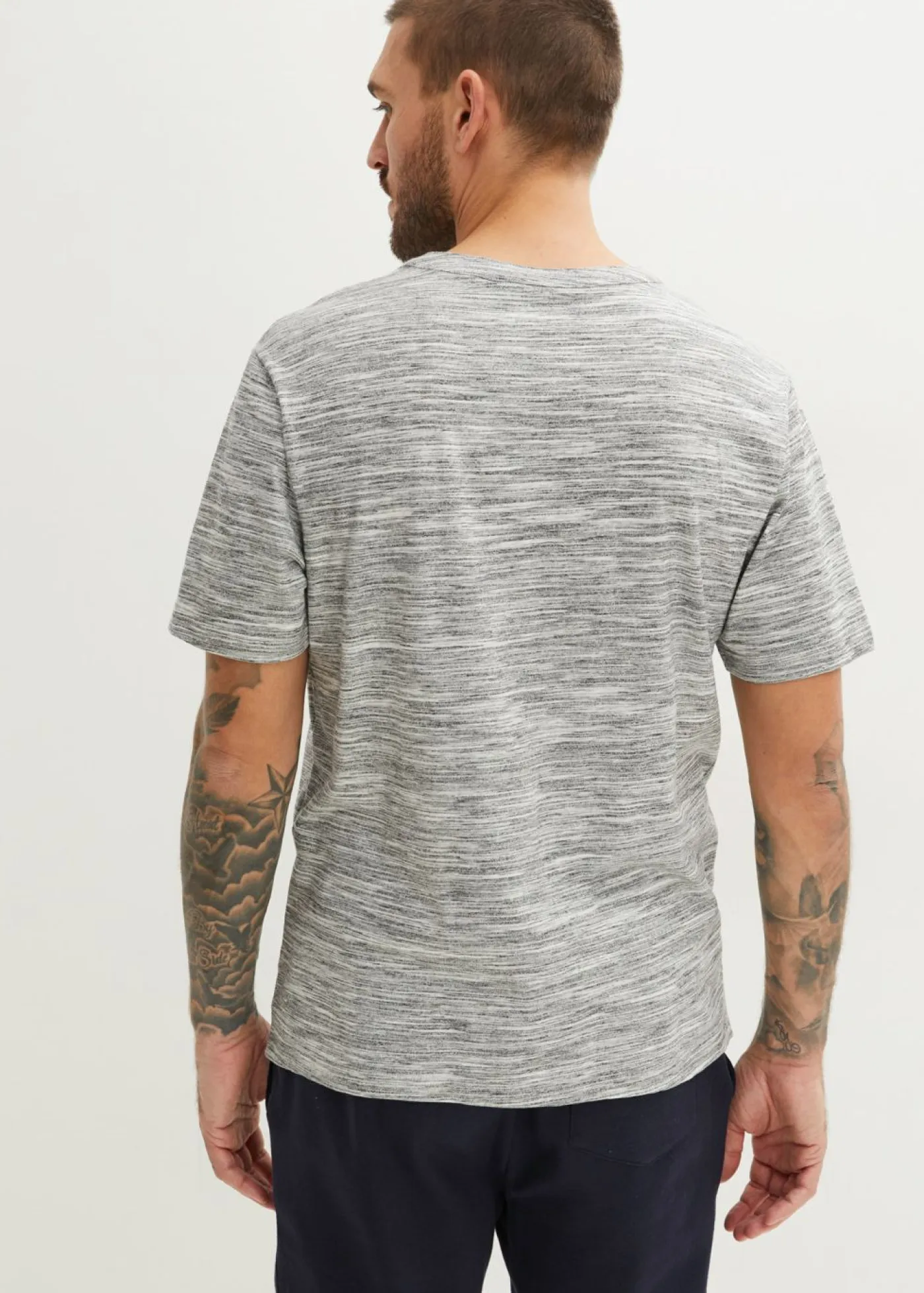 bonprix bonprix Ropa Deportiva|Camisetas Y Polos>Camiseta azul marino+blanco+gris jaspeado+pizarra moteado