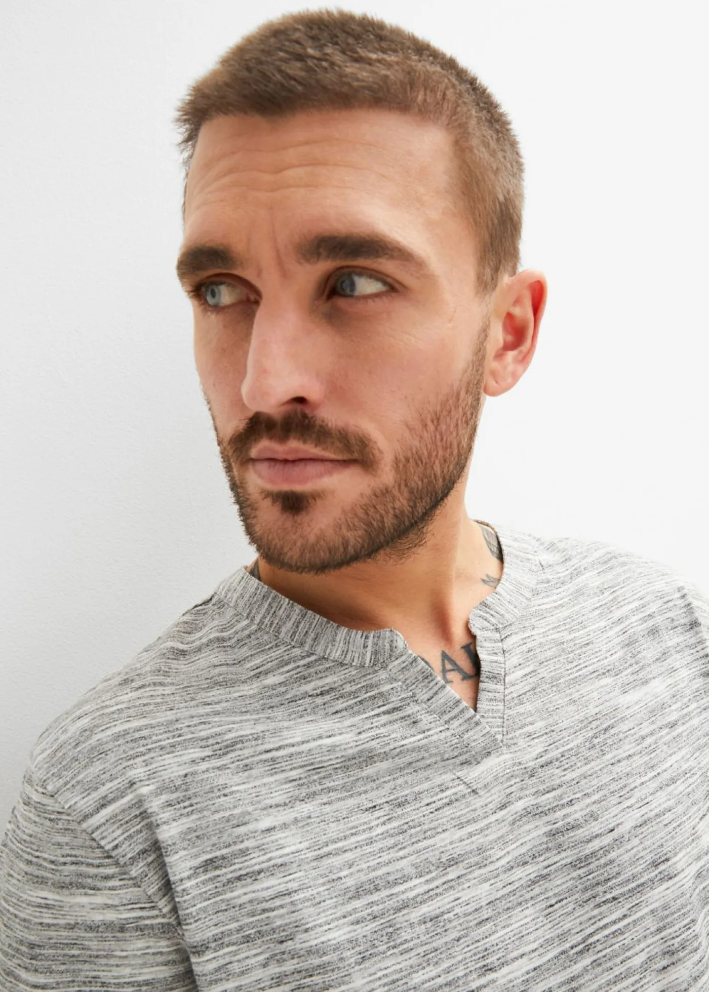 bonprix bonprix Ropa Deportiva|Camisetas Y Polos>Camiseta azul marino+blanco+gris jaspeado+pizarra moteado