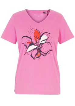 bonprix bonprix Camisetas>Camiseta Fucsia claro estampado