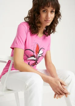 bonprix bonprix Camisetas>Camiseta Fucsia claro estampado