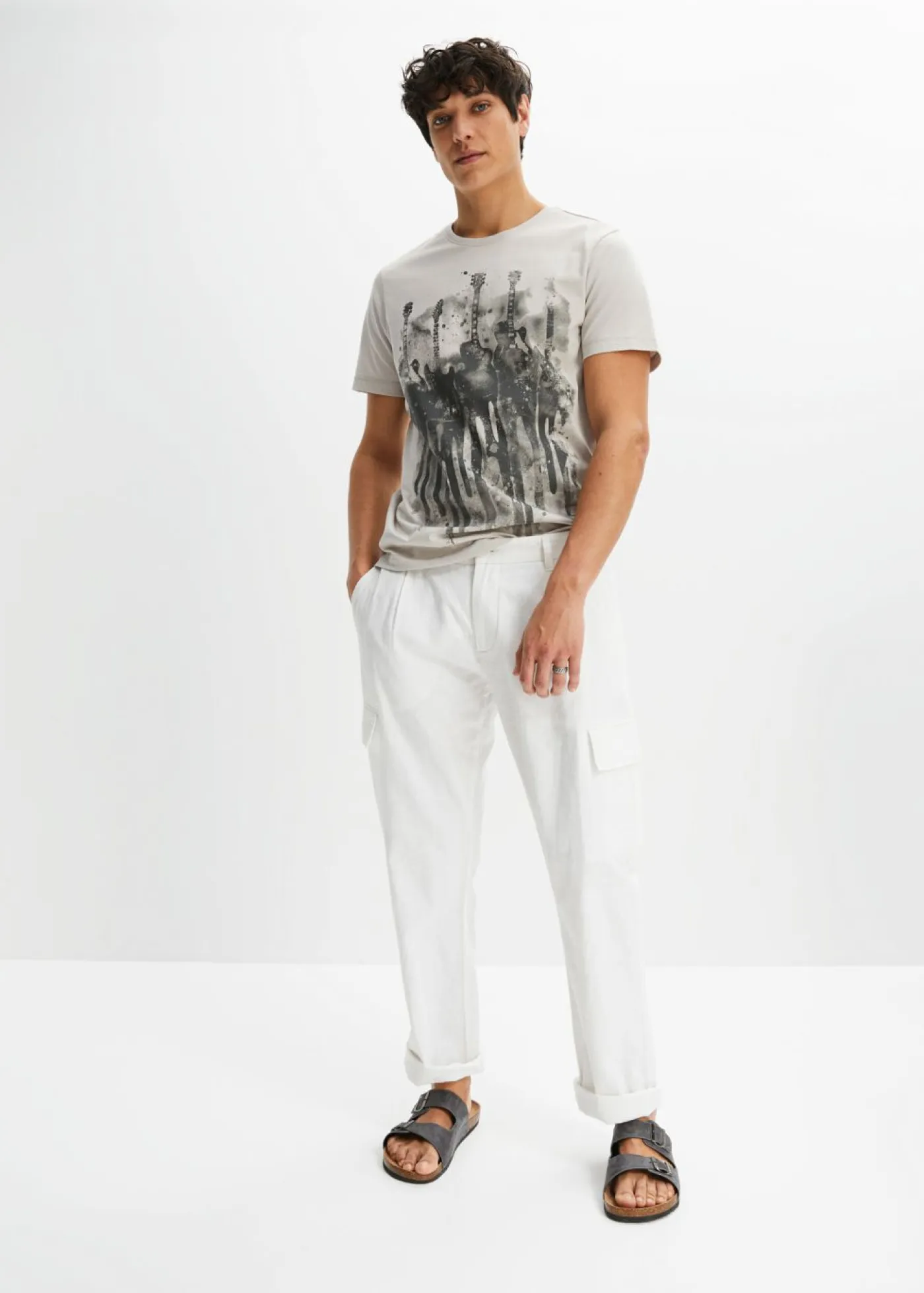 bonprix bonprix Camisetas Y Polos>Camiseta Plata mate estampado