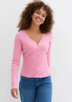 Mujer bonprix bonprix Camiseta 2 en 1 de algodón puro