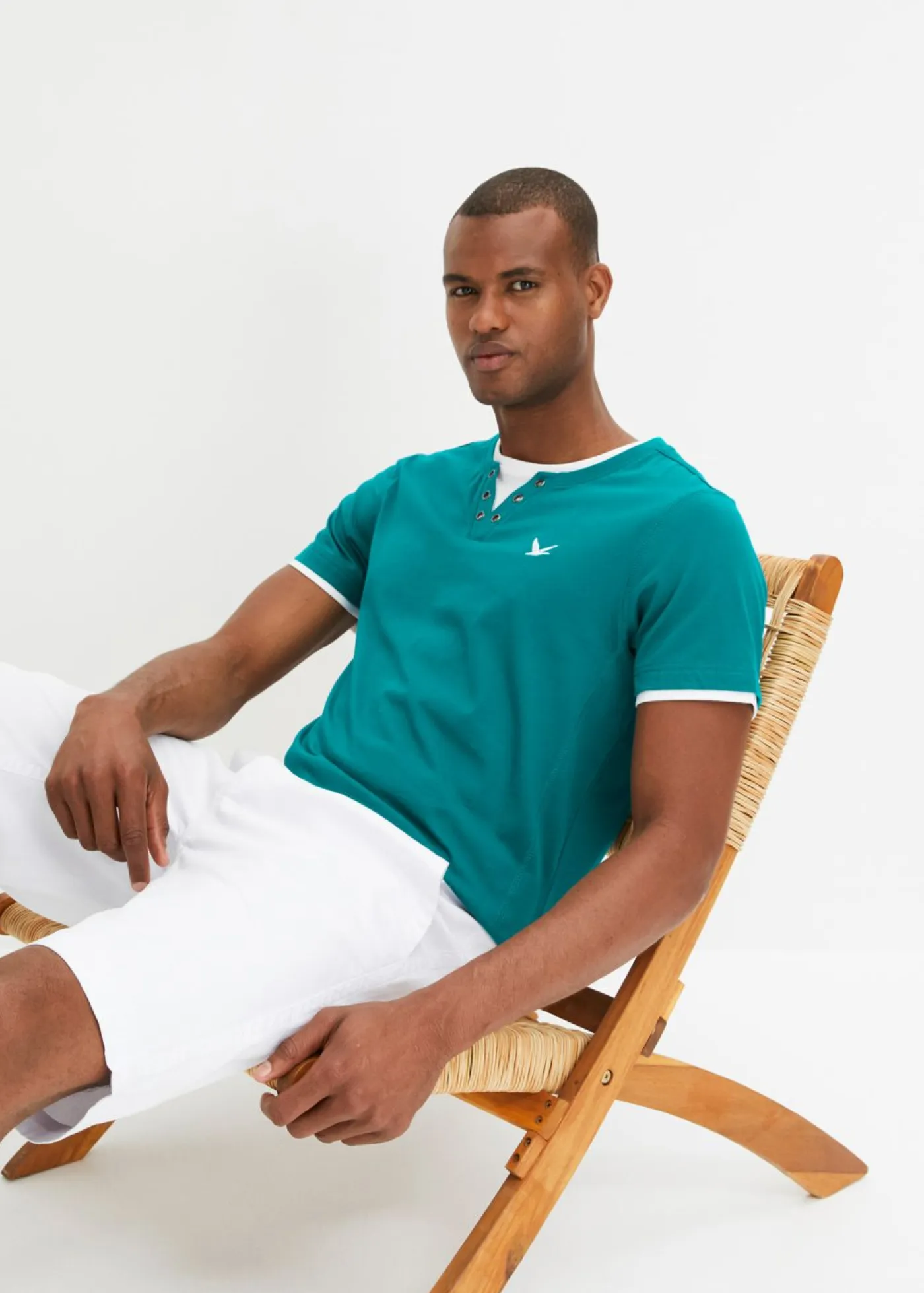 Hombre bonprix bonprix Camiseta 2 en 1 de manga corta (2 unidades)