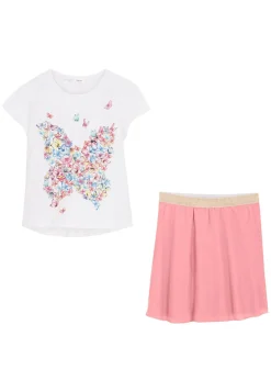 Niños bonprix bonprix Camiseta + falda (conjunto de 2 piezas)