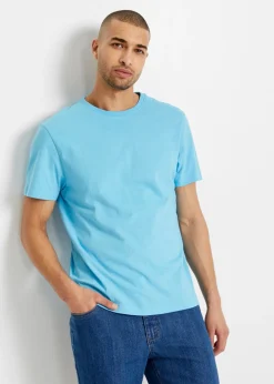 bonprix bonprix Básicos En Rebajas|Camisetas Y Polos>Camiseta (3 unidades) Azul claro + azur + blanco