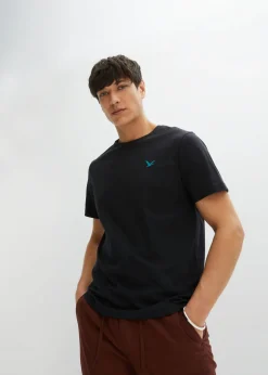 bonprix bonprix Básicos En Rebajas|Camisetas Y Polos>Camiseta (3 unidades) Blanco + negro + turquesa cobalto