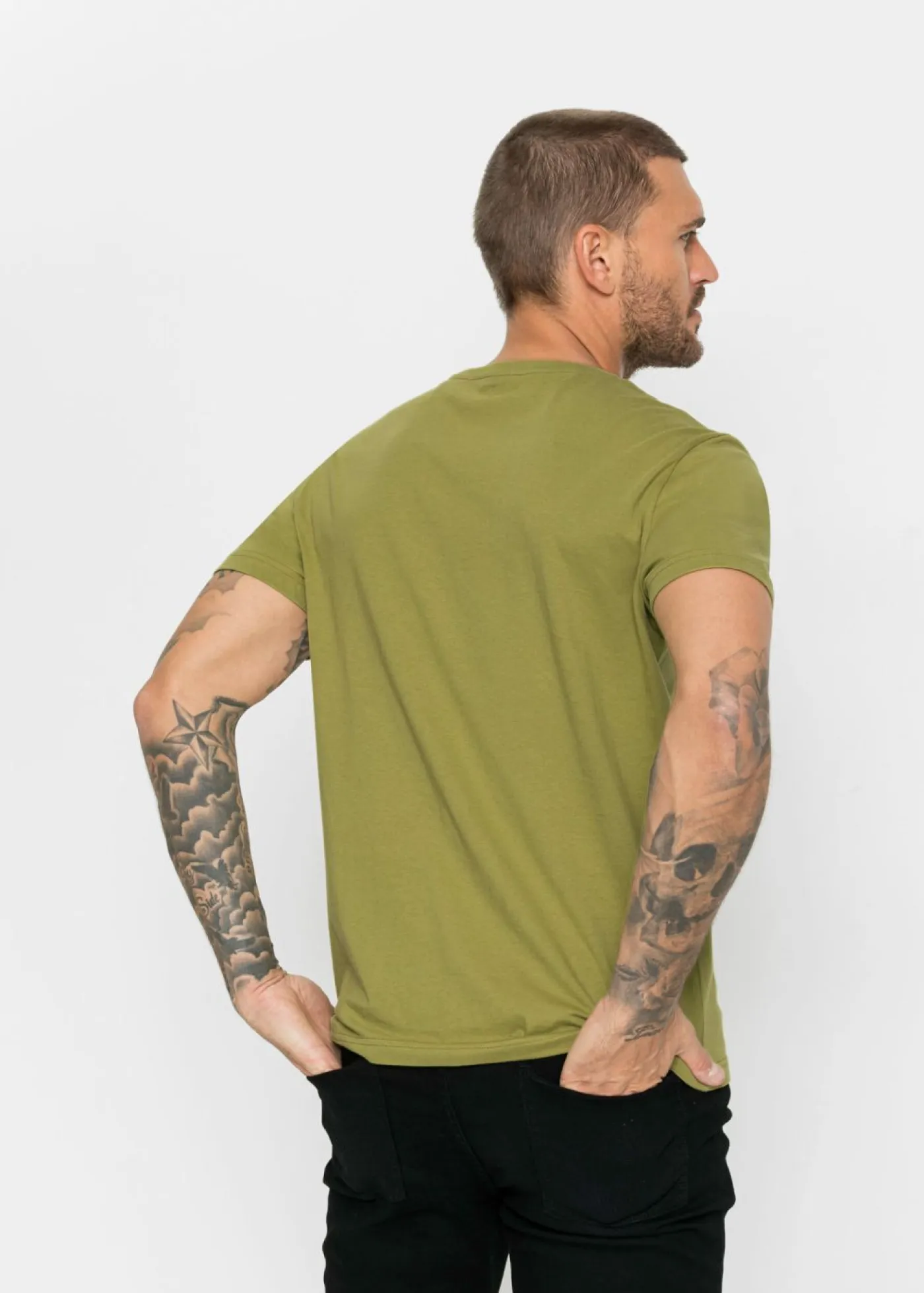 bonprix bonprix Básicos En Rebajas|Camisetas Y Polos>Camiseta (3 unidades) Verde oliva oscuro + gris jaspeado + verde oliva dorado