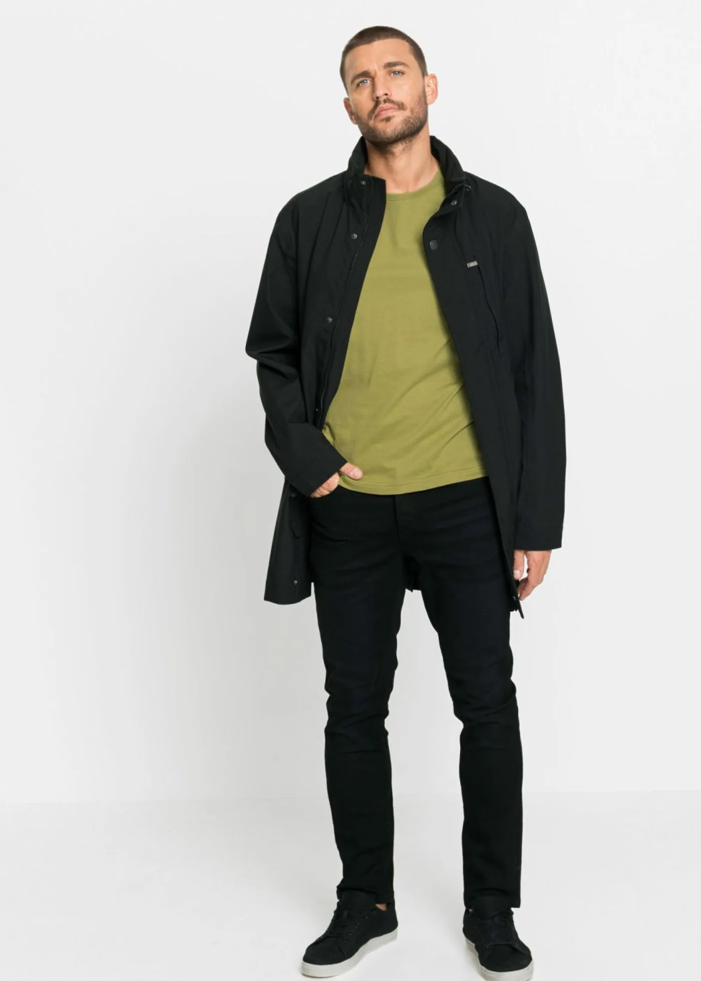 bonprix bonprix Básicos En Rebajas|Camisetas Y Polos>Camiseta (3 unidades) Verde oliva oscuro + gris jaspeado + verde oliva dorado