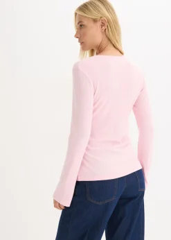 Mujer bonprix bonprix Camiseta acanalada de manga larga