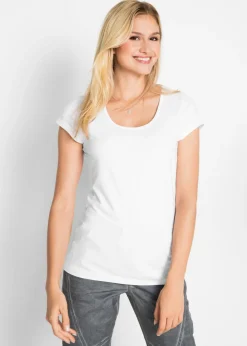 bonprix bonprix Básicos|Camisetas>Camiseta ajustada Blanco