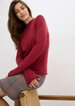 Mujer bonprix bonprix Camiseta ajustada de canalé