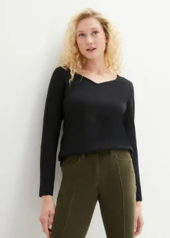 Mujer bonprix bonprix Camiseta ajustada de manga larga (2 unidades)