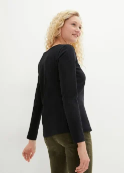 Mujer bonprix bonprix Camiseta ajustada de manga larga (2 unidades)