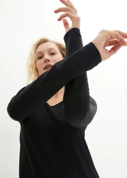 Mujer bonprix bonprix Camiseta ajustada de manga larga (2 unidades)