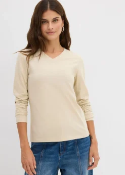 Mujer bonprix bonprix Camiseta ajustada de manga larga