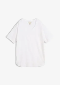 bonprix bonprix Camisetas|Novedades>Camiseta ancha de algodón orgánico Blanco